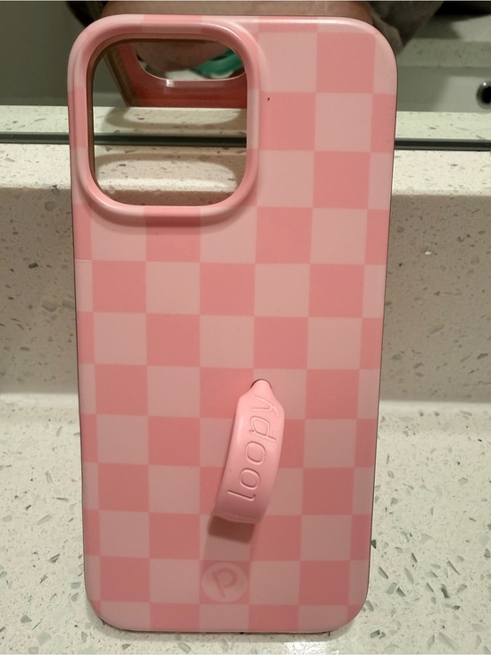 Loopy Case Accessories - Loopy Case Pink Checkered Phone Case for IPhone 16 Pro Max Lefty